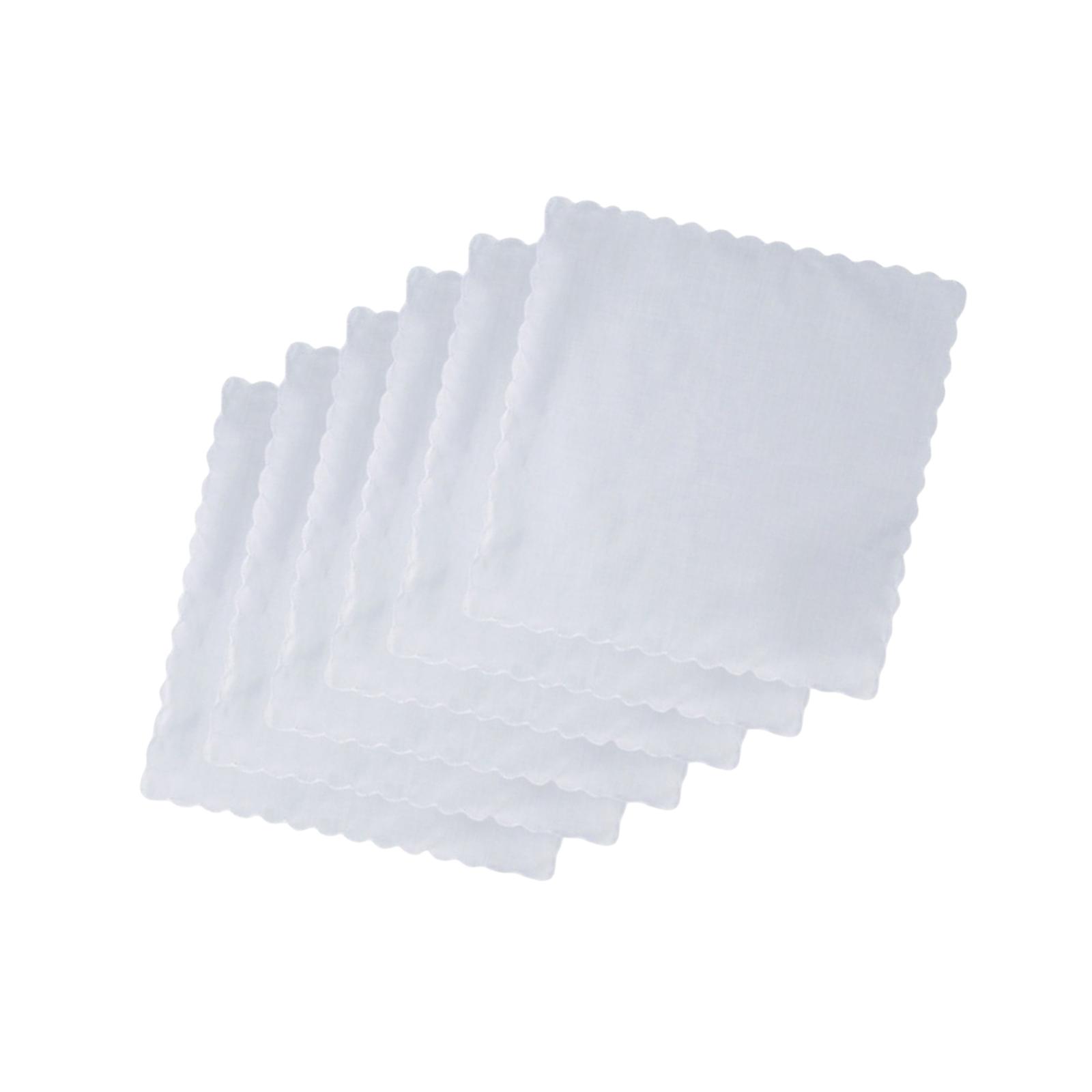 Handkerchief Cotton Men - 6 szt. bawełnianych chusteczek do garnituru