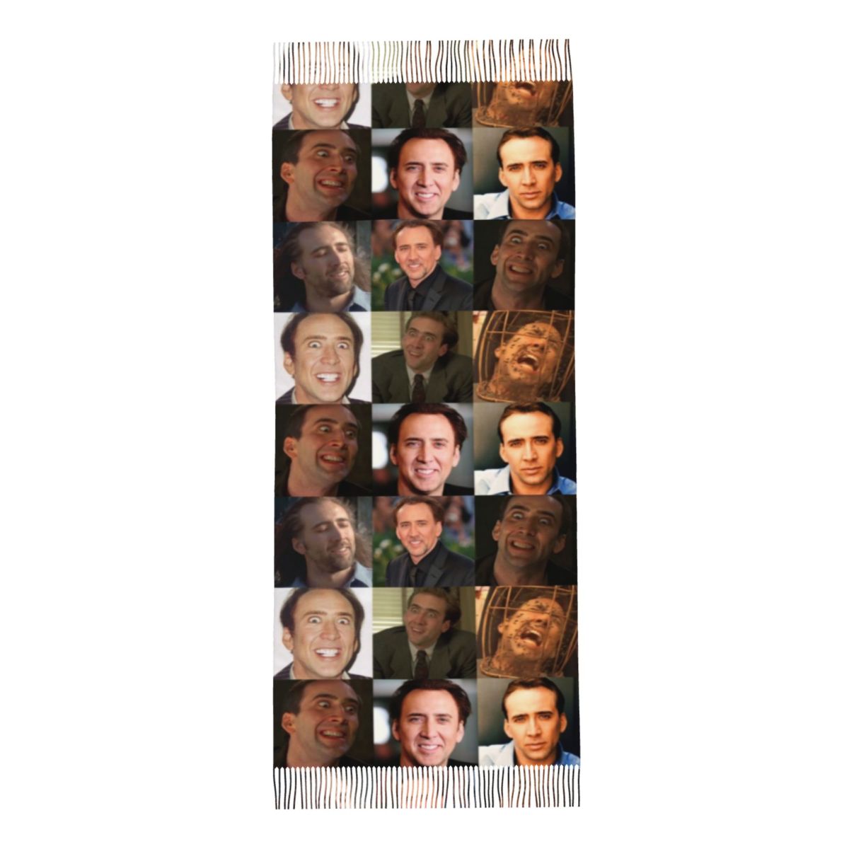 Szal z nadrukiem Nicolas Cage, – Pashmina Wrap Large recenzja i cena