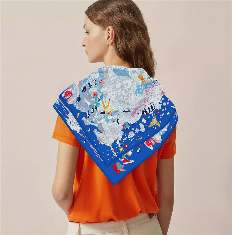 POBING Twill jedwabny szal kob – Scarf Silk Square recenzja i cena
