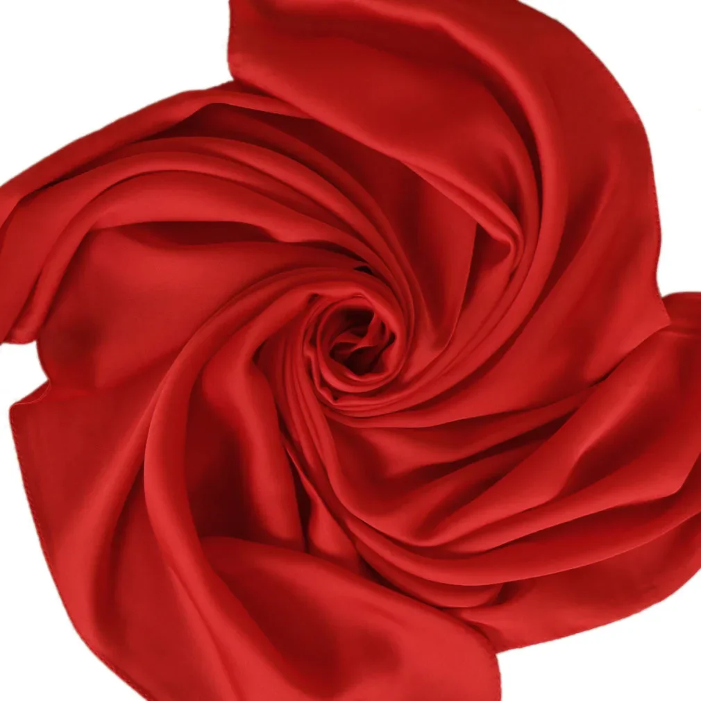 Satynowy szalik damski 70 cm,  – Scarf Silk Square recenzja i cena