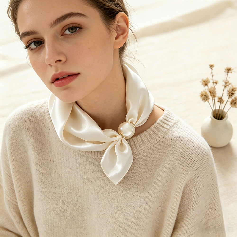 Szalik Łańcuszek Jedwabny Leni – Silk Neck Scarf recenzja i cena