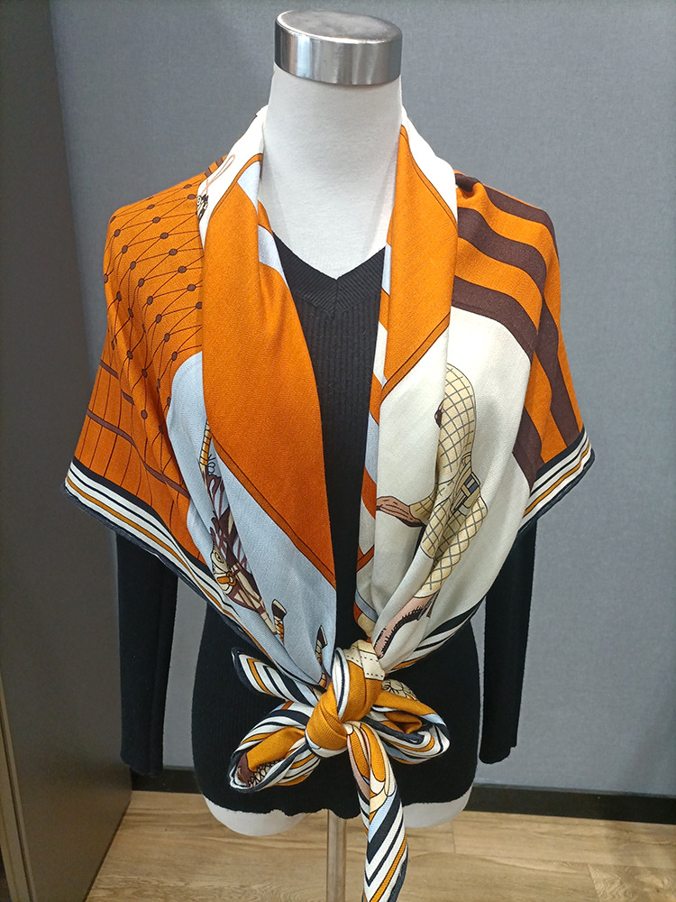 Jedwabno-wełniany szal zimowy, – Pashmina Wrap Large recenzja i cena