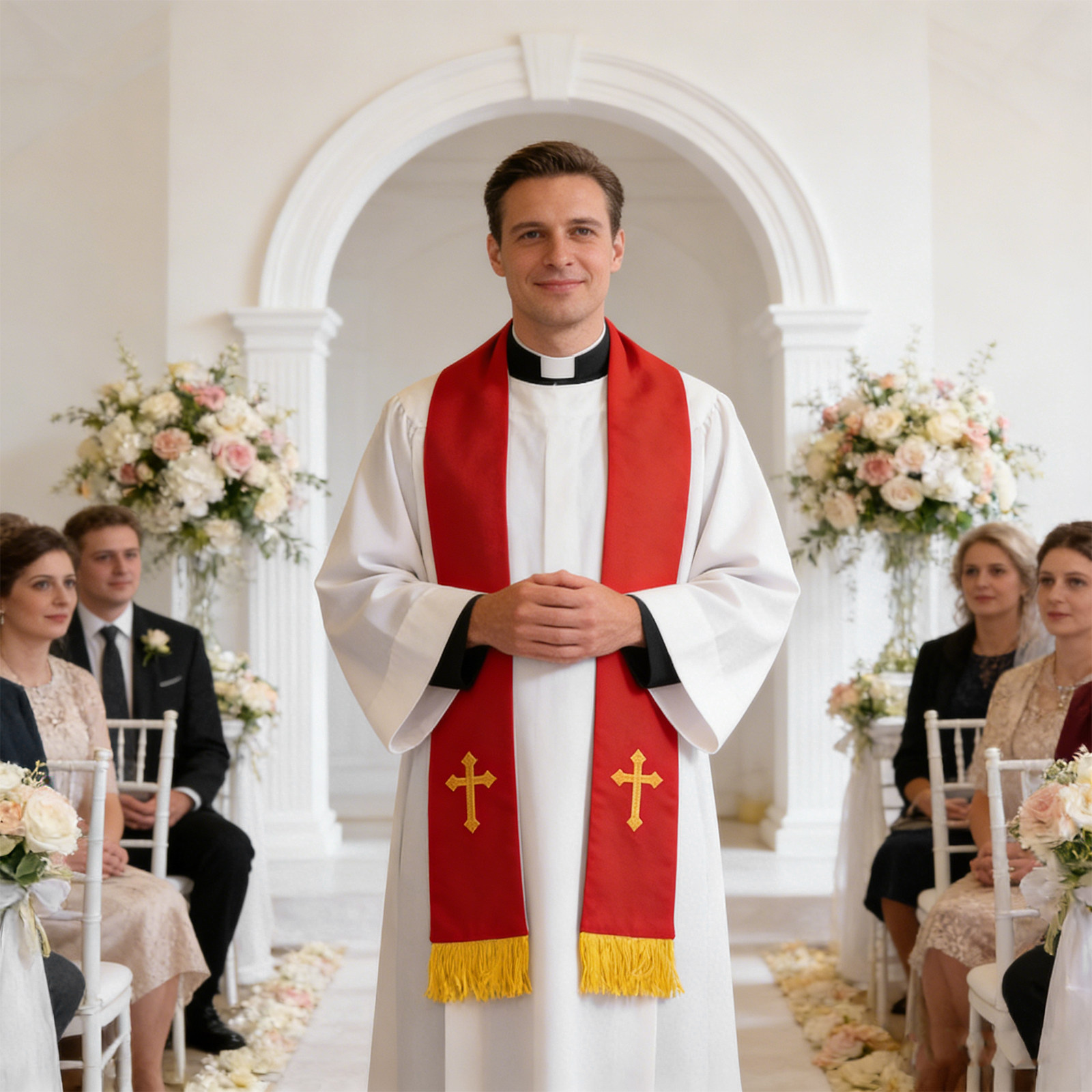 Dwustronna szata kapłańska z h – Stole Wedding Shawl recenzja i cena